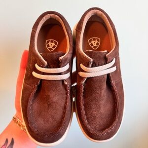 Ariat Kids' Moccasins in Brown and Cream